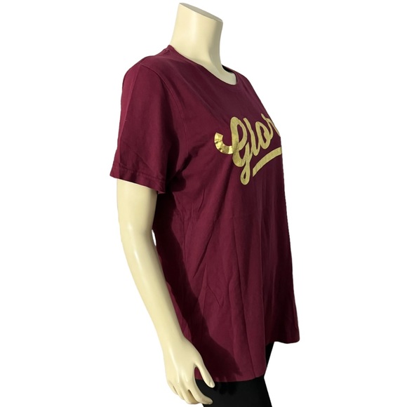 Maroon women’s t-shirt glory graphic in gold color size large - Picture 6 of 14